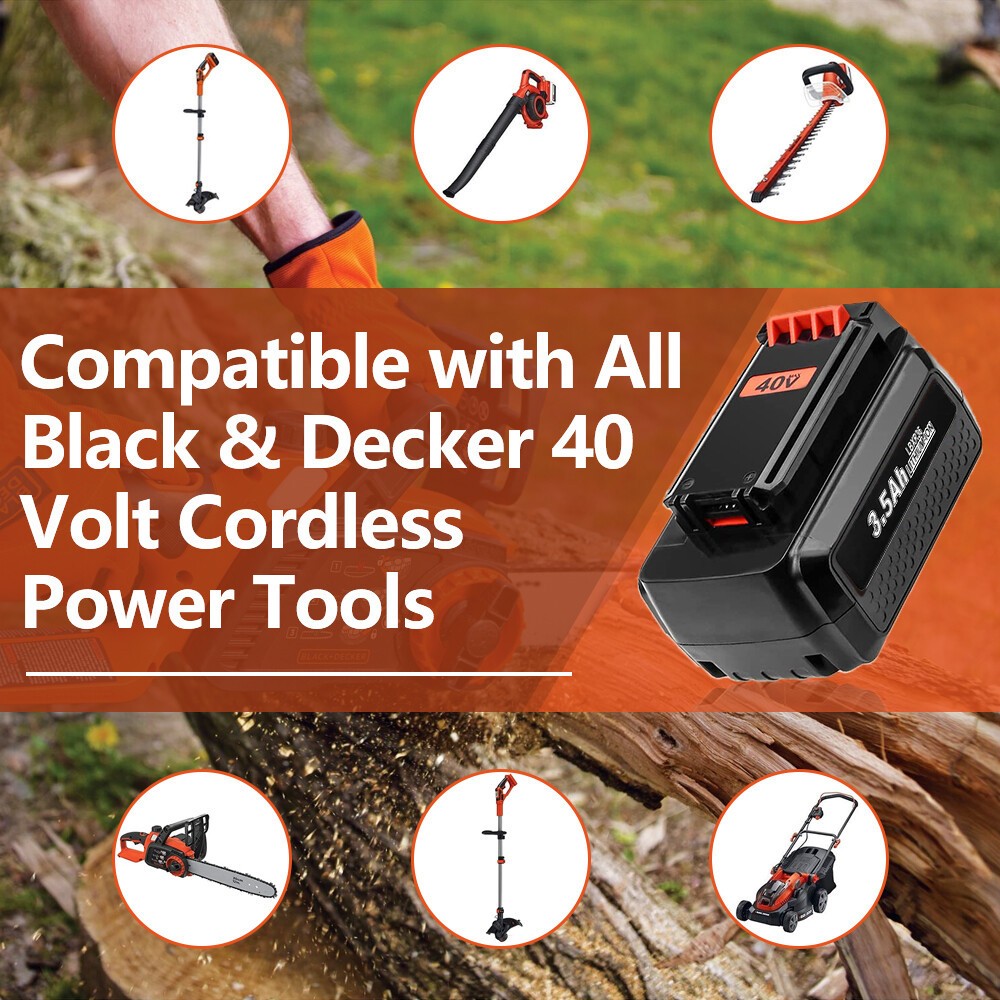 4.0AH 40Volt Lithium Battery/Charger For Black Decker 40 Volt Max LBXR36 LBX2040