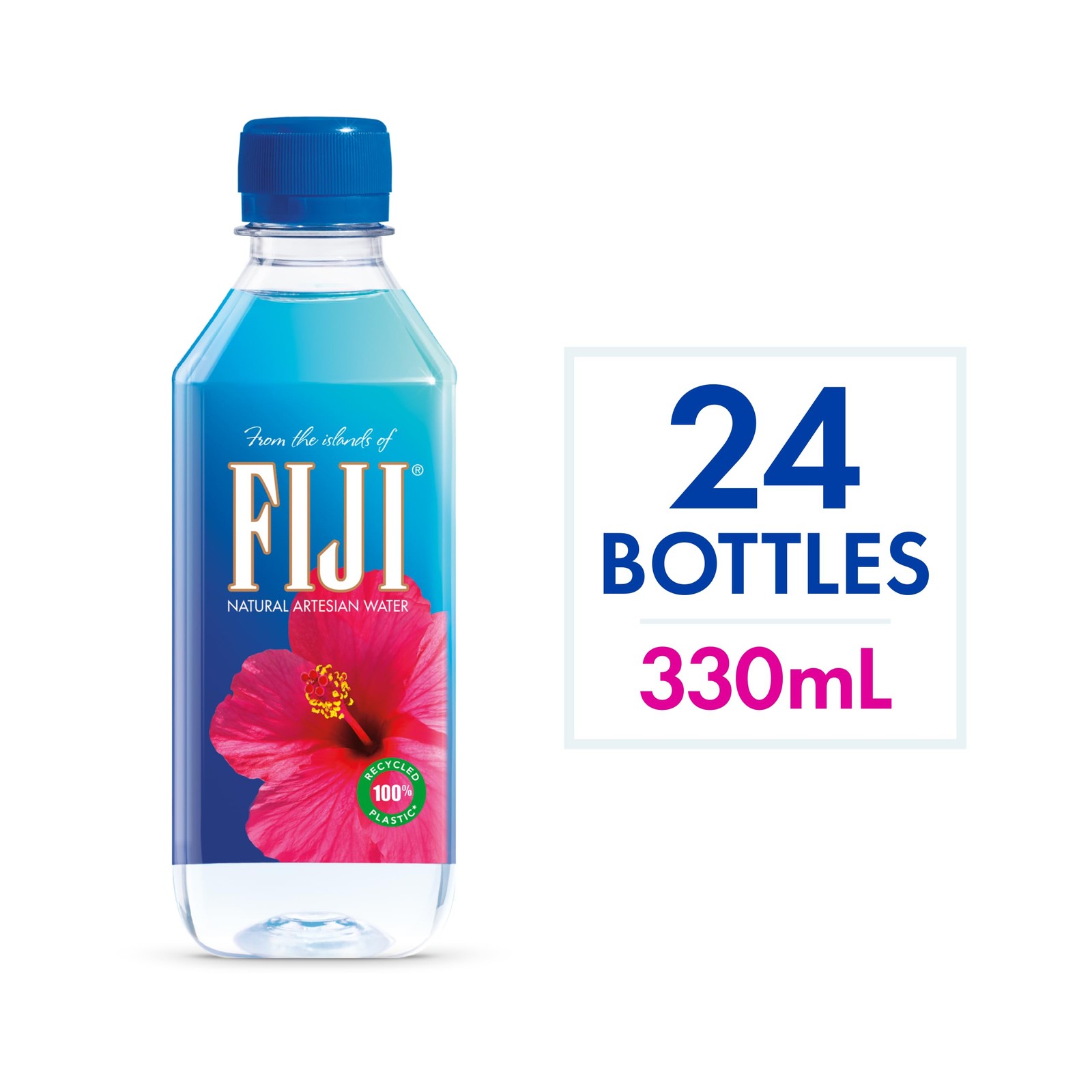 FIJI Natural Artesian Bottled Water 330mL / 11.15 Fl Oz (Pack of 24)