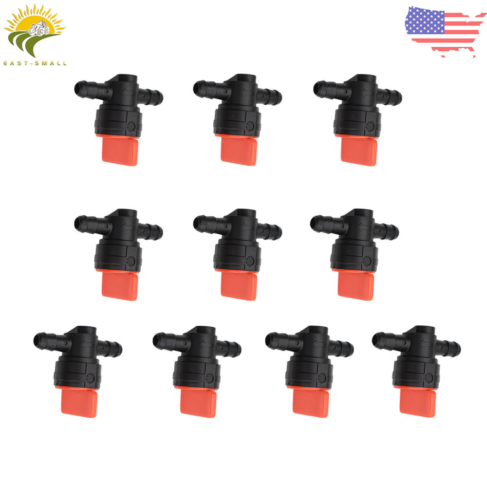 10Pcs 1/4″ Straight In-Line Gas Motorcycle Fuel Shut-off/Cut-off Valves Petcock