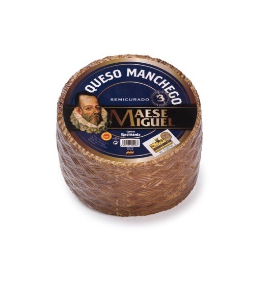 Manchego DOP Original cheese aged 3 Months – Whole Wheel of 1 pound