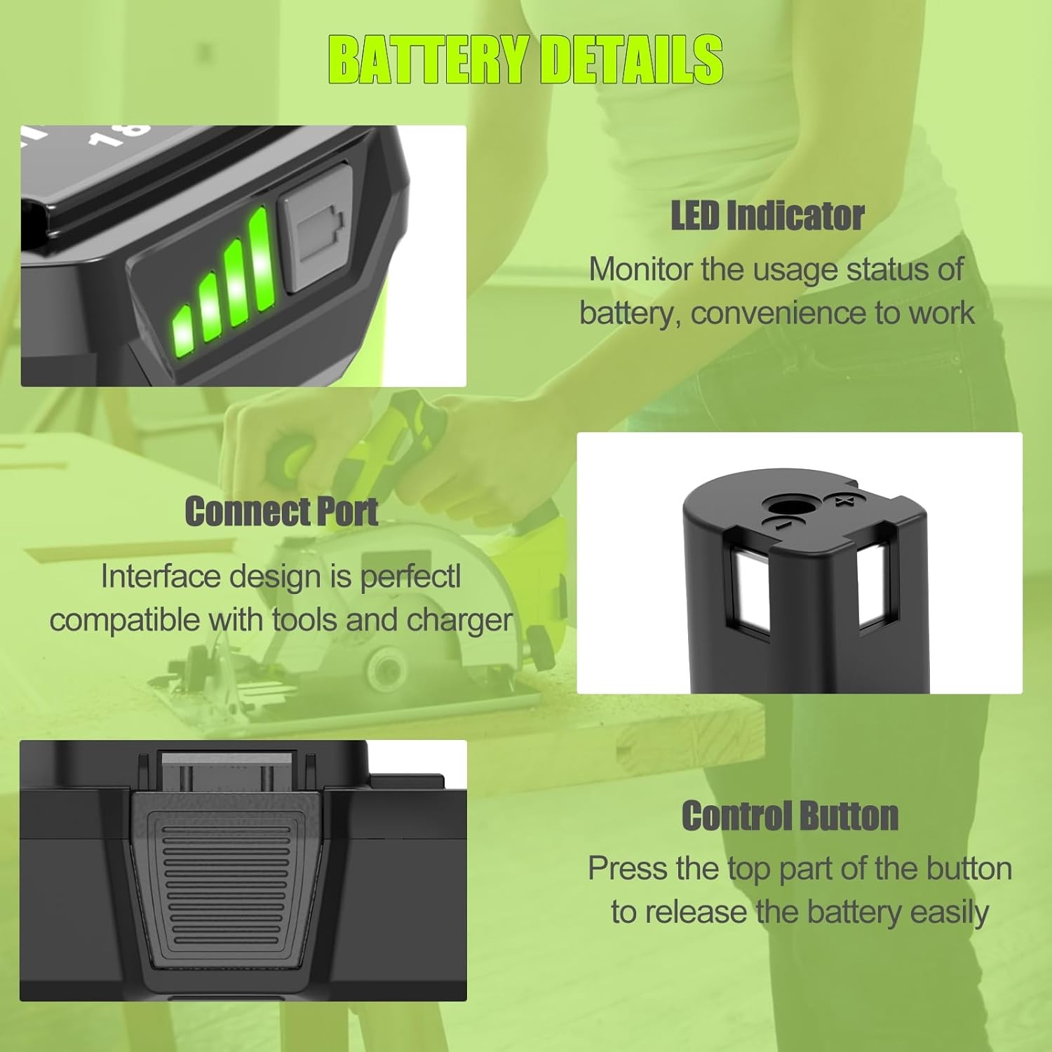 For RYOBI P108 one 18V High Capacity 6.0Ah/3.0Ah Battery Lithium-Ion Battery New