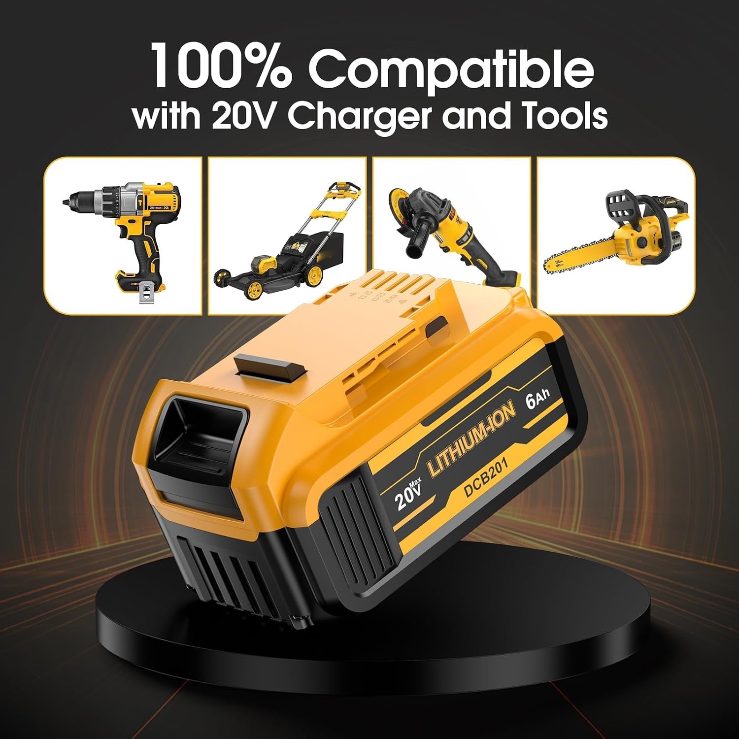 High Capacity 20V Max Lithium-ion Batteries (2 Pack)