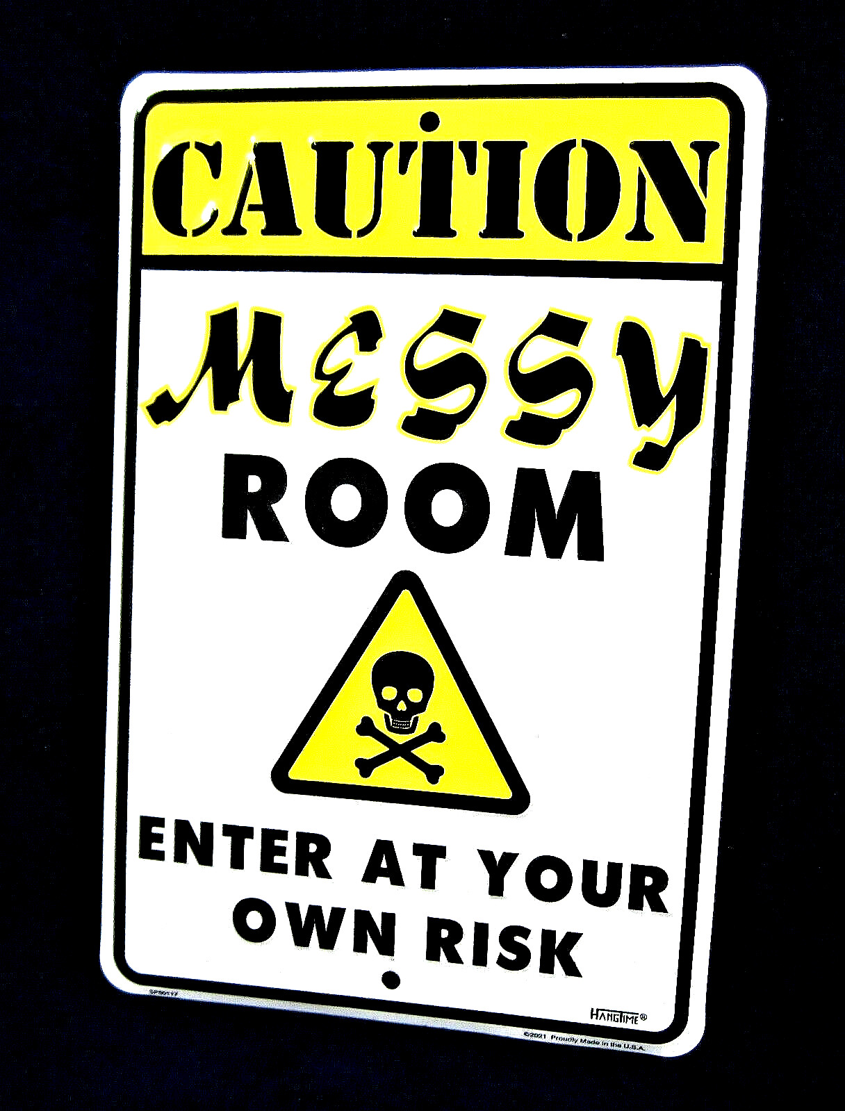 MESSY ROOM -*US MADE* Embossed Sign -Teen Bedroom Man Cave Garage Bar Wall Décor