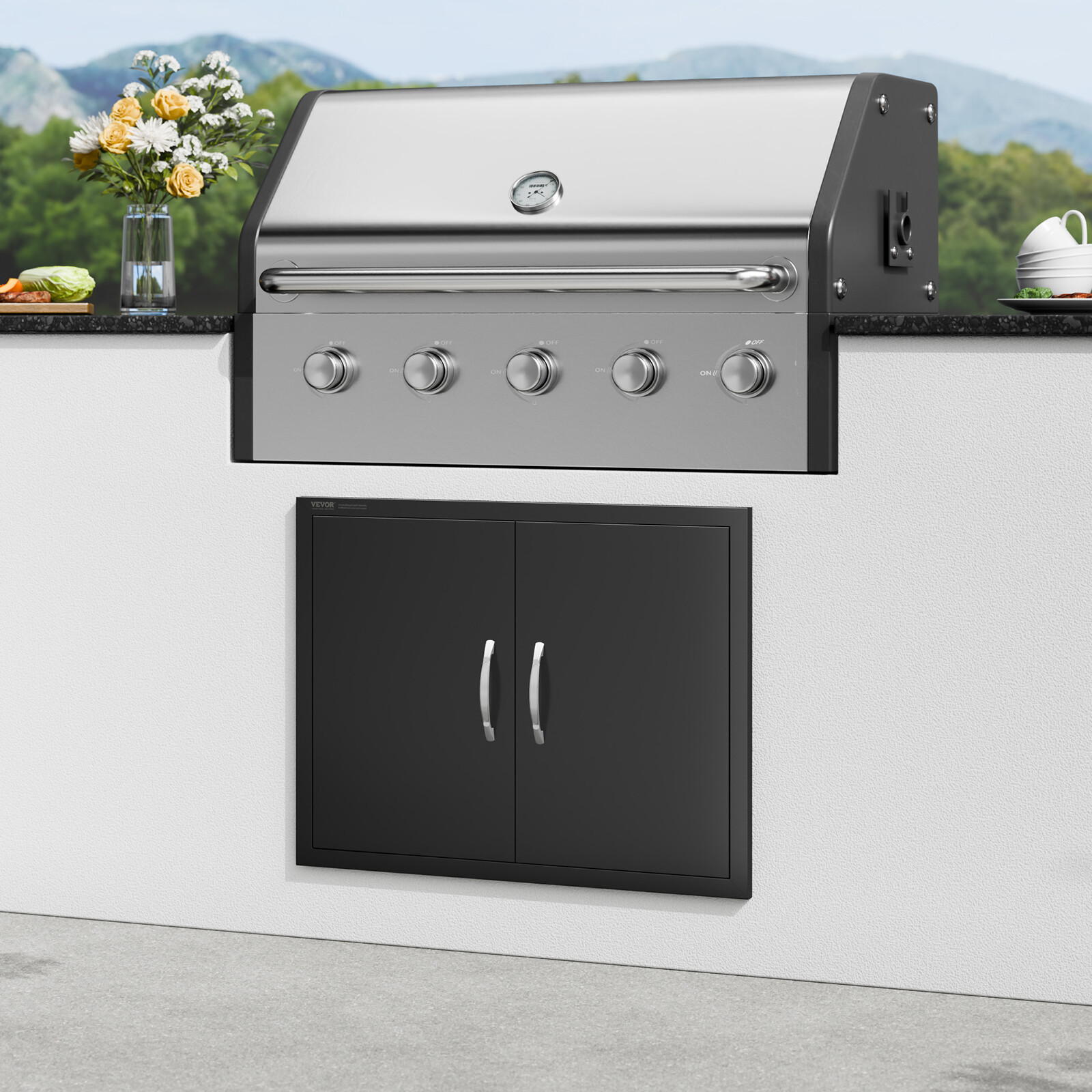 VEVOR 31×24 Inch BBQ Island Access Door Outdoor Kitchen Door Cold Plate