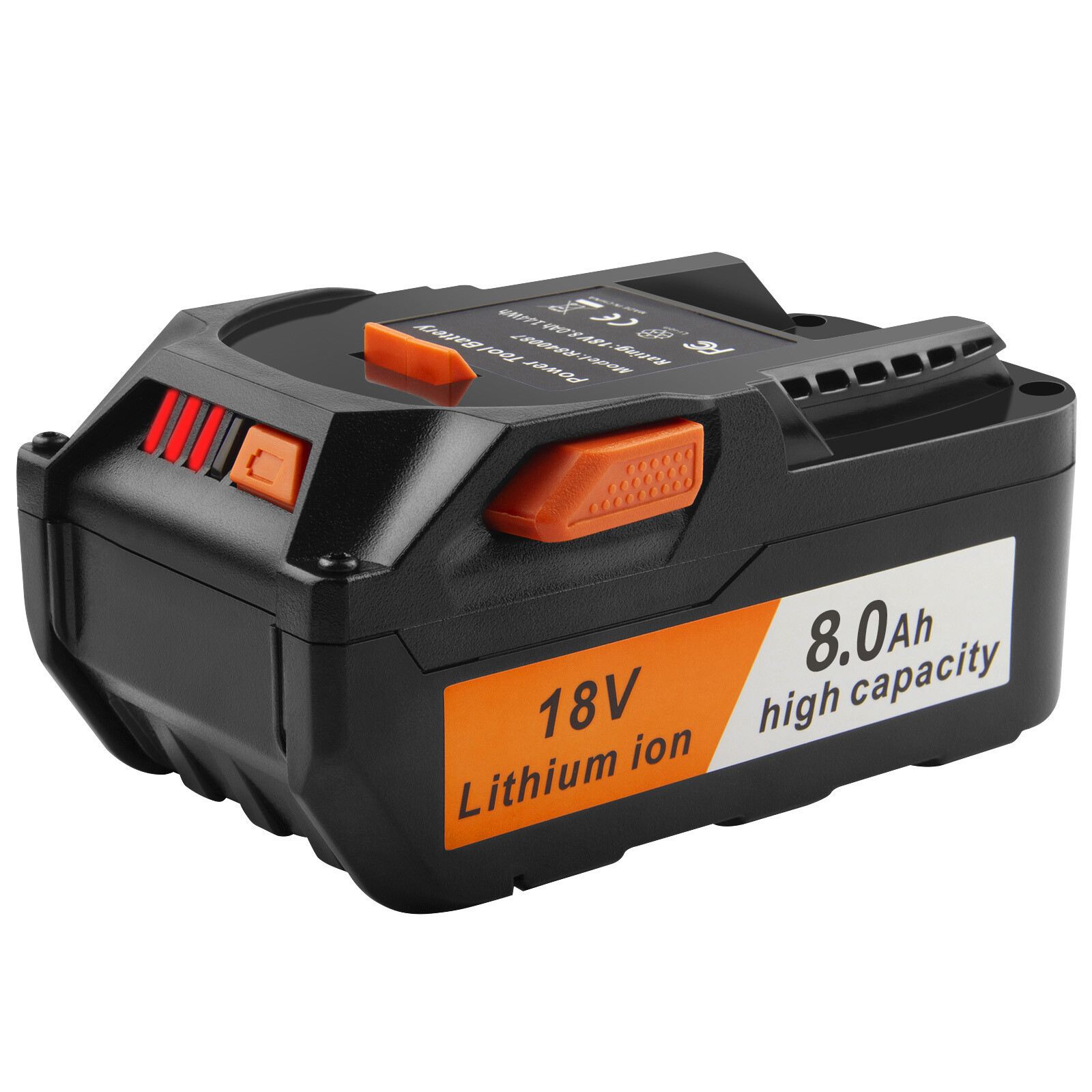 8000mAh For Ridgid R840085 6.0Ah Lithium Battery Rigid 18Volt R840087 Power Tool