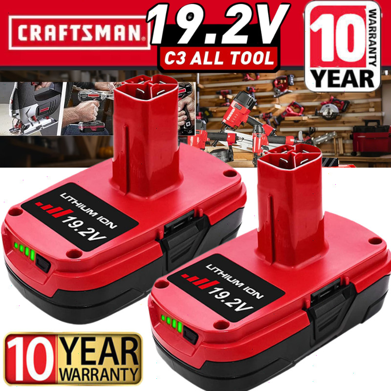 2pack 19.2Volt 8.0Ah For Craftsman C3 DieHard Lithium XCP Battery /Charger 11375