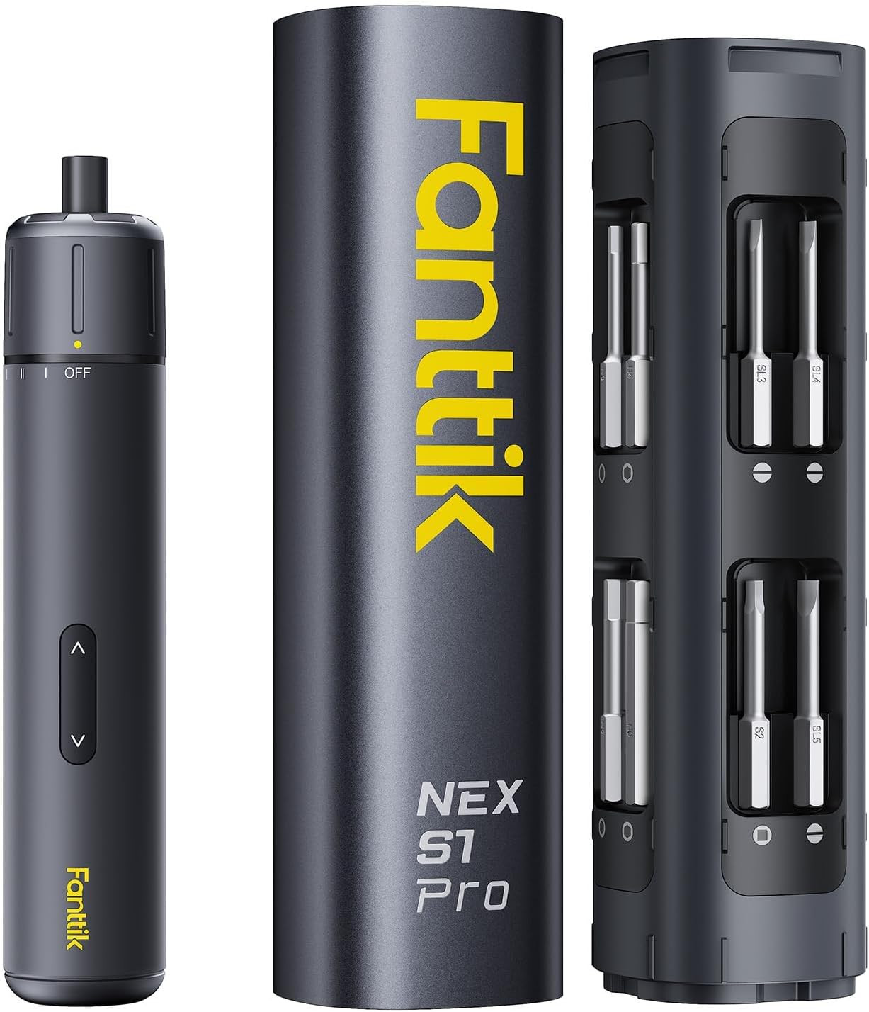 Fanttik S1 Pro Electric Screwdriver, Power Screwdriver with16 S2 Steel Bits, 3 T