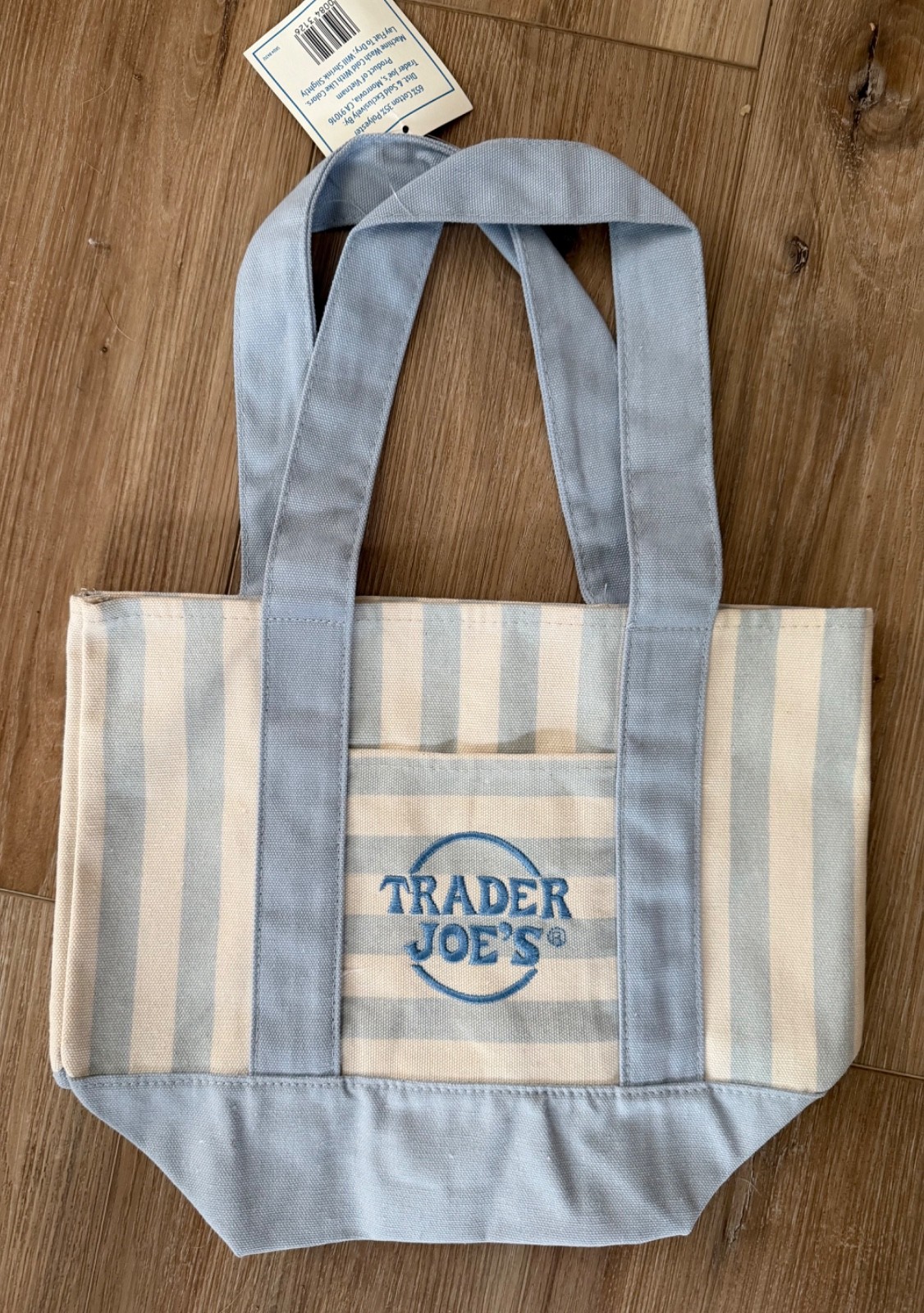Trader Joe’s Mini Canvas STRIPE Tote Bag- Individual – Choose your color!!