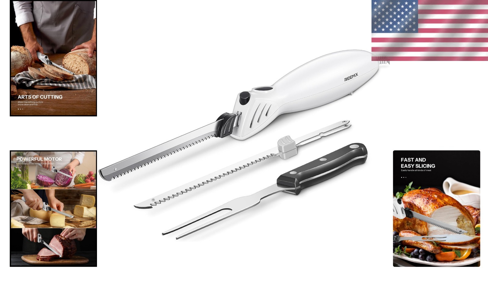 Interchangeable Blade Electric Knife for Seamless Slicing – Modern Design
