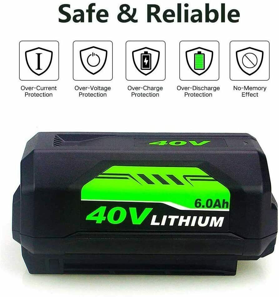 40V 8.0Ah Battery / Charger for Ryobi Lawn Mower OP4015 OP4050A Hedge Trimmer