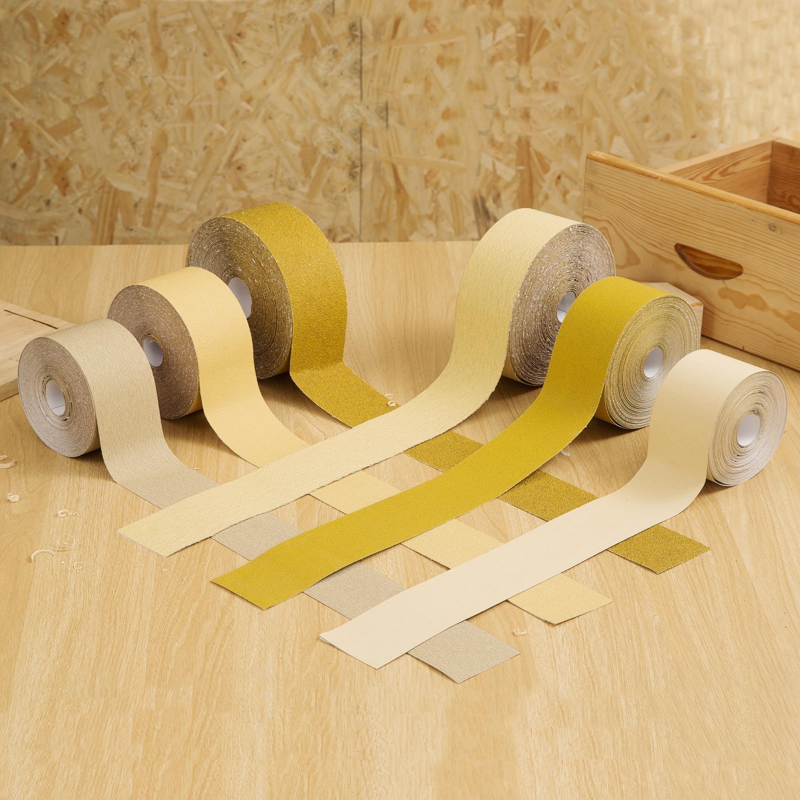 80 Grit Sandpaper Roll 20 Yard Long Continuous Roll,2-3/4” Wide Adhesive Back…
