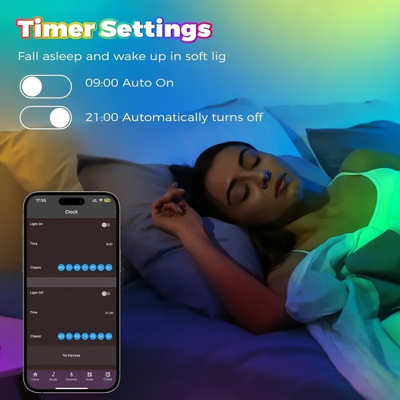 100Ft LED Strip Lights, Smart Light with App Remote Control, RGB LED Lights for