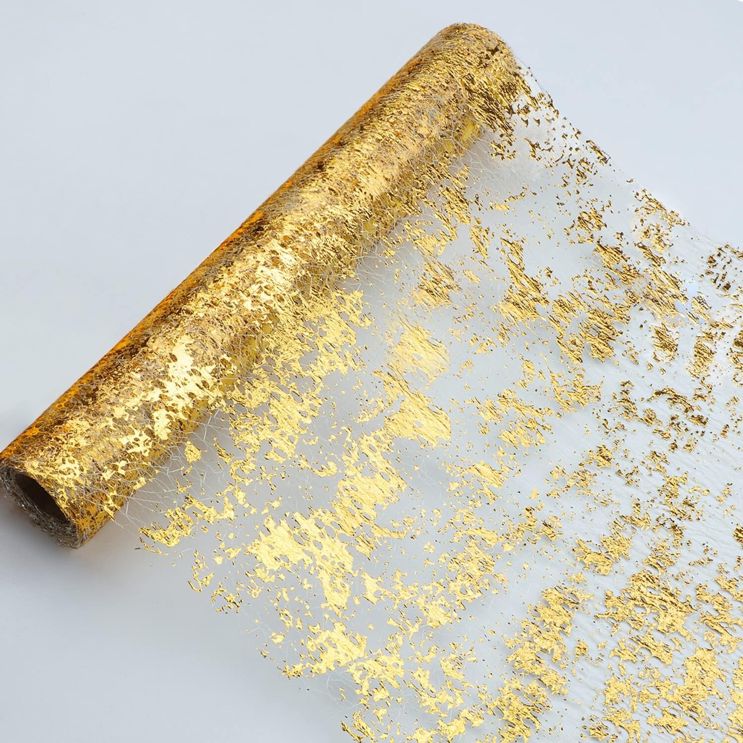 11″x108″ GOLD Metallic Thin Mesh Polyester TABLE RUNNER Linens Party Events