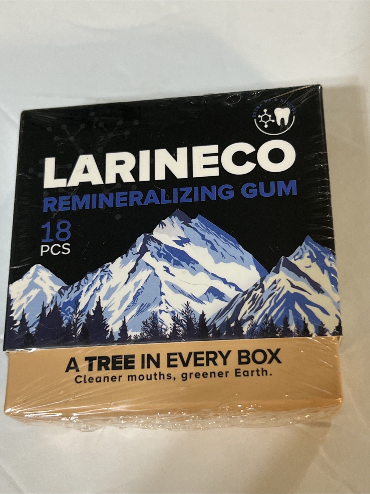 Larineco Remineralizing Gum 1 Pack (18 PCS) Spearmint Flavor Extra HA + Xylitol