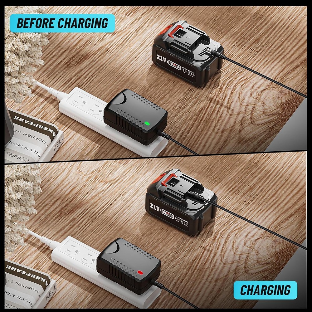 21V Rechargeable Lithium Battery Charger Adapter for Mini Chainsaw Impact Wrench