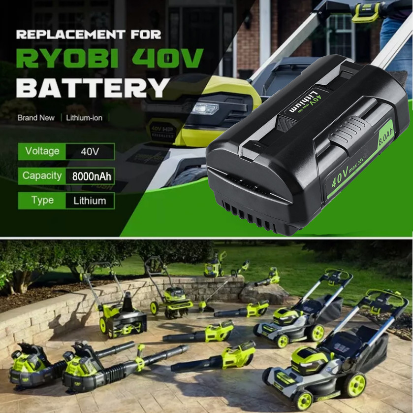 40V Battery for Ryobi 5.2Ah 40Volt Lithium OP4050 OP40602 OP40261 OP4060 OP4030