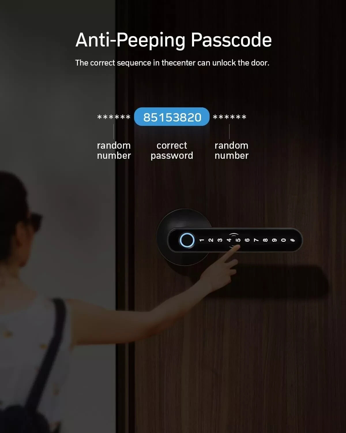Smart Door Handle, Fingerprint Keyless Entry Electronic Digital Keypad Free APP