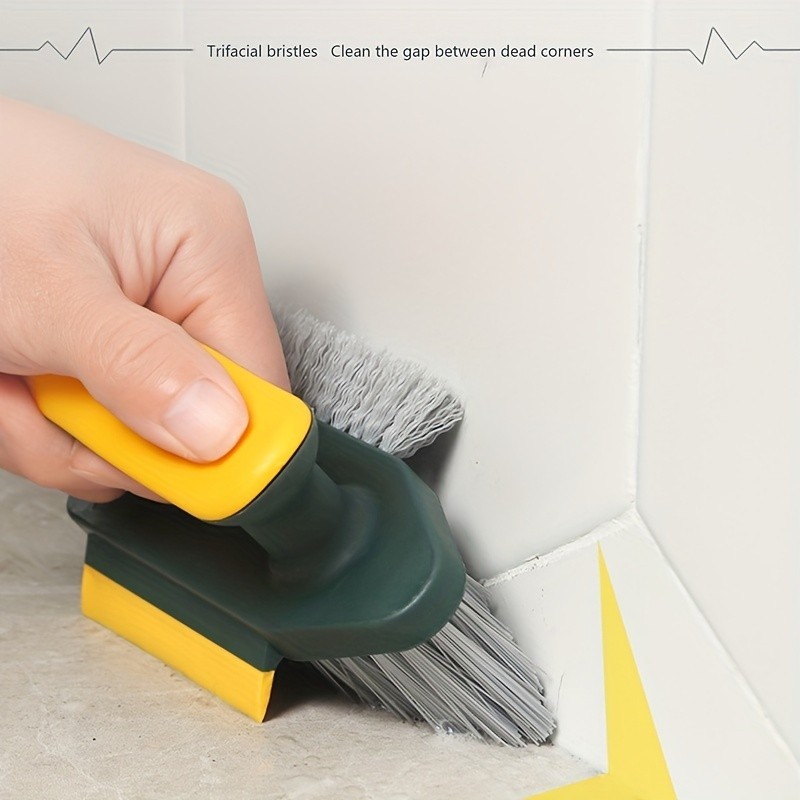 3-in-1 Crevice Cleaning Brush for Bathroom Tile Grout Floor Toilet Corners