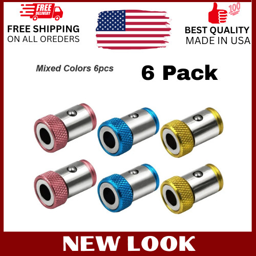 Magnetic Screwdriver Bit Holder Strong Magnet Ring 1/4 Quick Change Adapter Tool