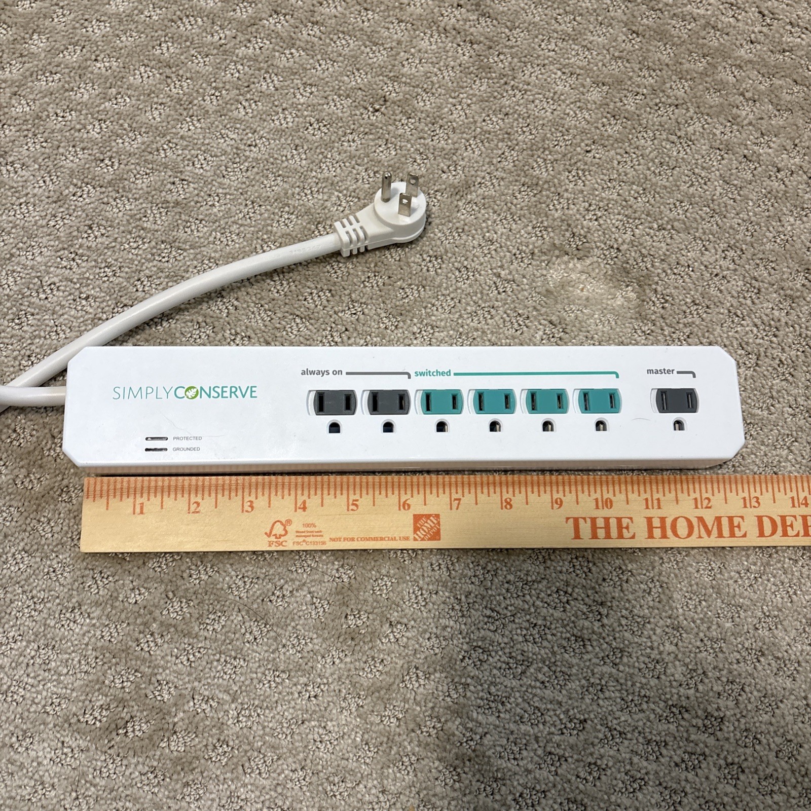 Simply Conserve Tier 1, 7-Outlet Advanced Power Strip – Energy Saver – tested