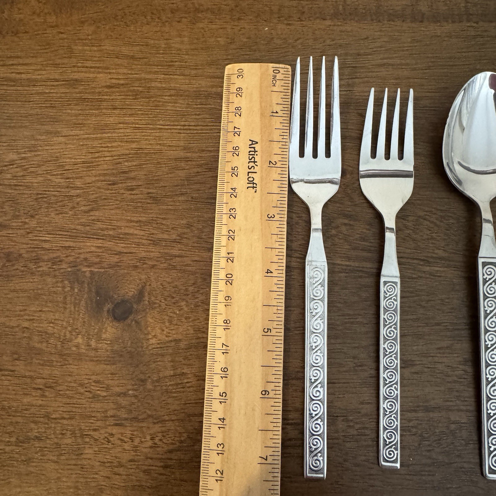 Vtg 55 Pcs LIFETIME CUTLERY stainless Flatware & Serving Pcs mid century pattern