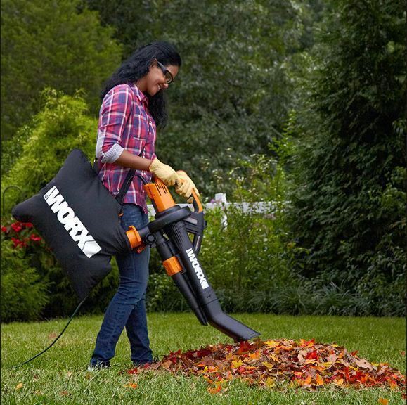 WG509 Worx TRIVAC 3-In-1 Electric Leaf Blower/Mulcher/Vacuum – SR