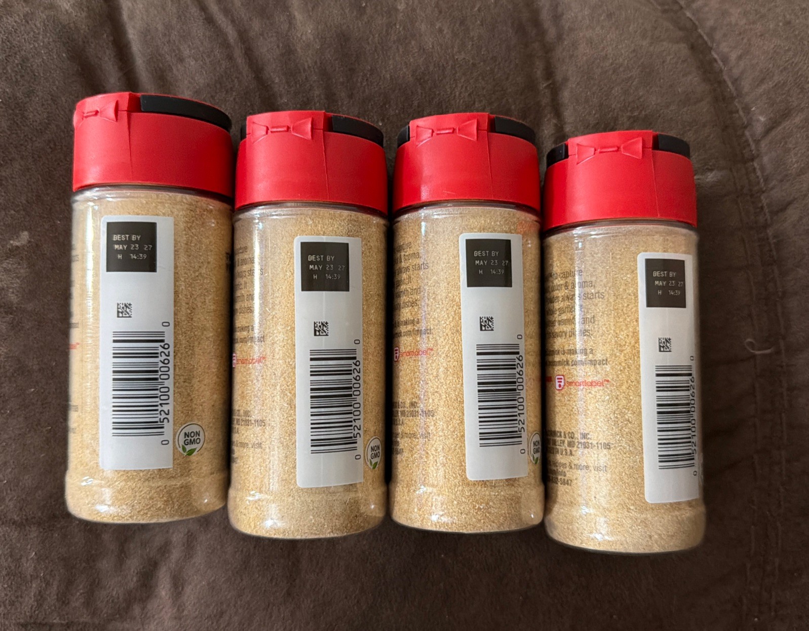Lot (4) McCormick Garlic Powder 3.12 Oz Each 12.48 Oz Total