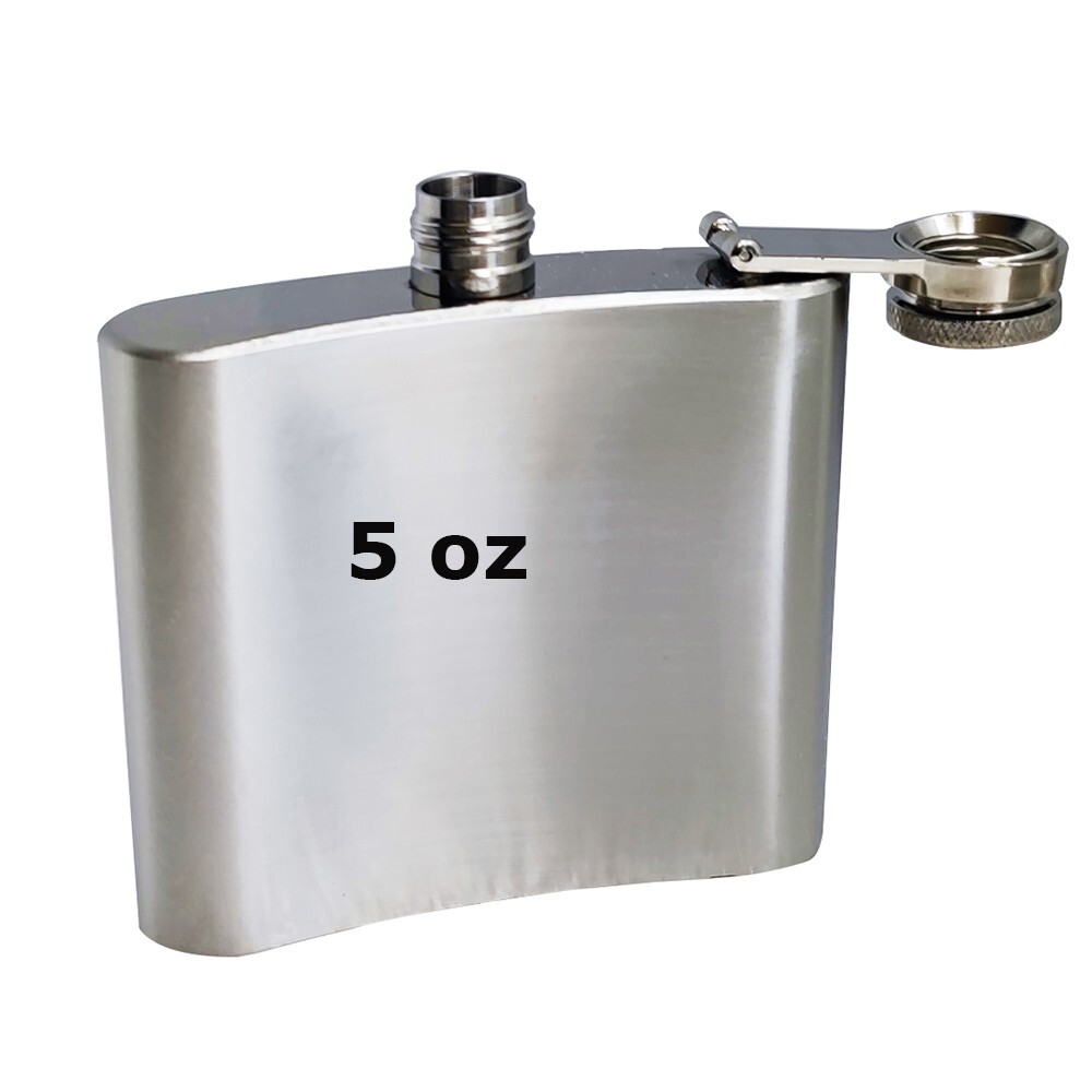 5 OZ Alcohol Pocket Flask Whiskey Flask with Portable Funnel 148ml 3.1″*3.5″