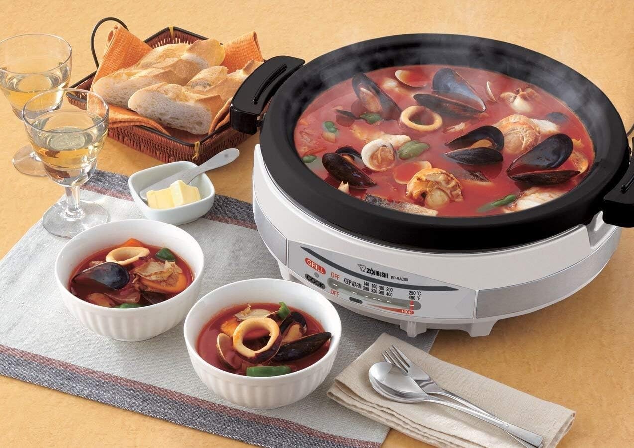 1350-Watt Electric Skillet EP-RAC50 Gourmet d’Expert Pan Cooking