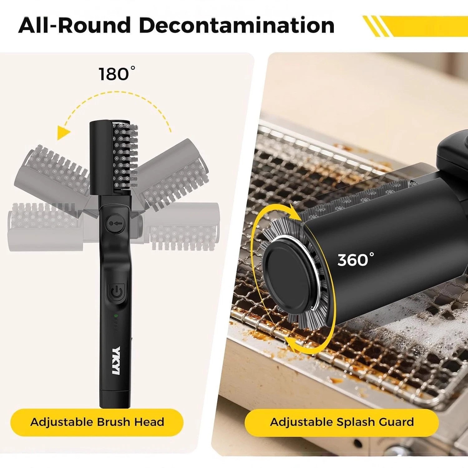 Electric BBQ Grill Brush – 2600mAh Rechargeable Cleaning Brush Wireless Cleaner