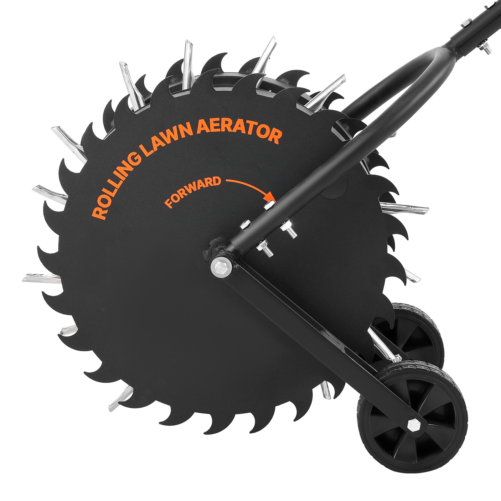 Uimoso 16.6 in Rolling Lawn Core Aerator with Anti-Clog Tines and Coring Roller