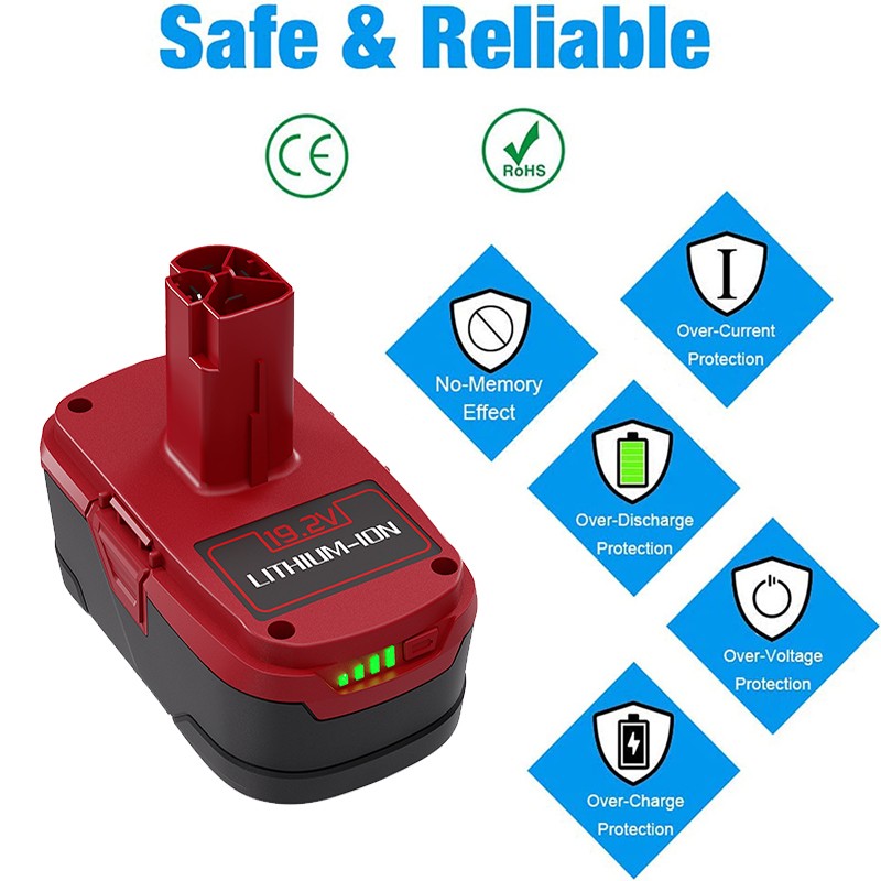 3500mAh 19.2V Diehard Li-ion Battery/Charger for Craftsman C3 11375 130279005