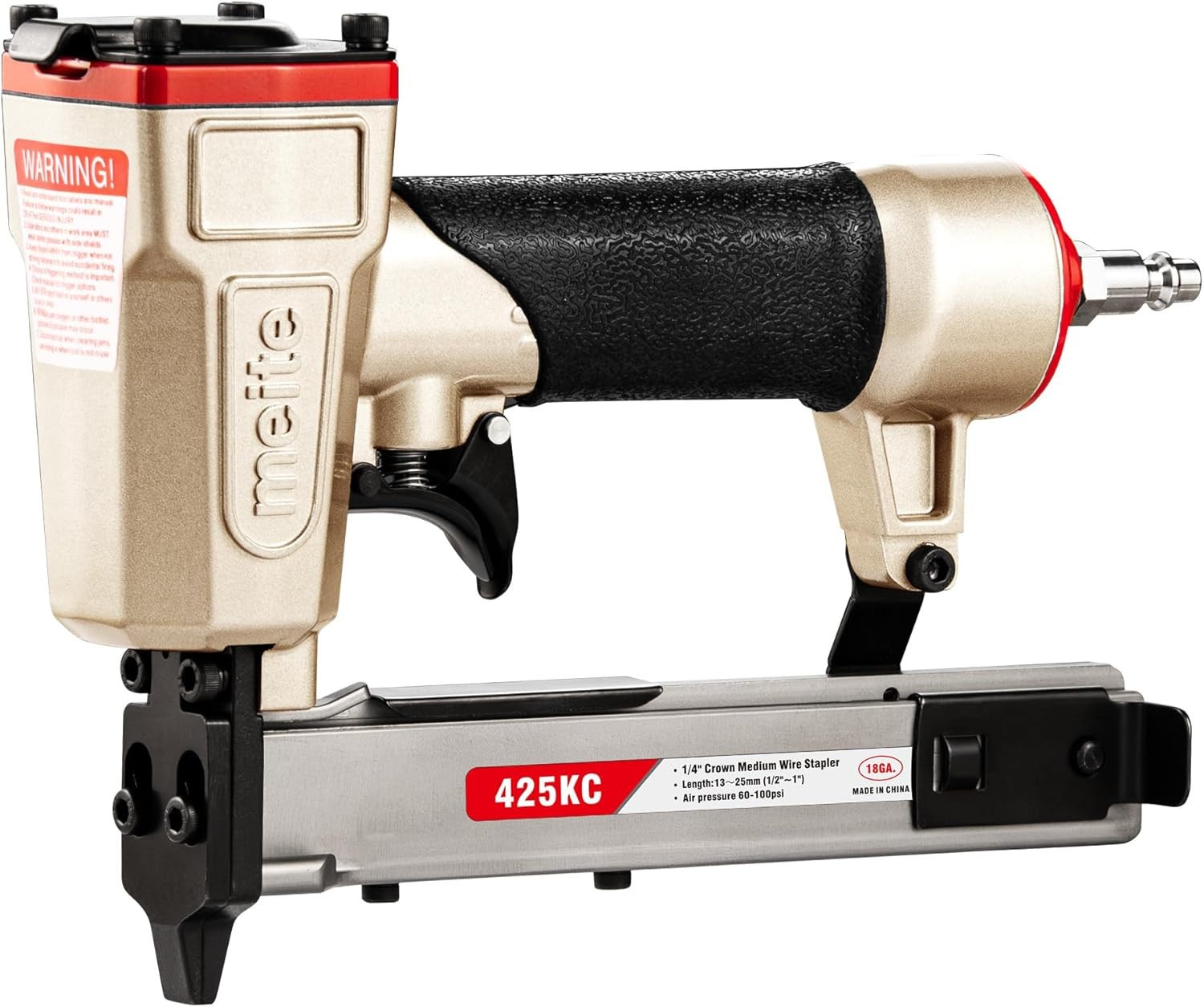 meite 425KC Narrow Crown Stapler, Fits 18 Gauge 1/4″ Crown 1/2″ to 1″ Staples