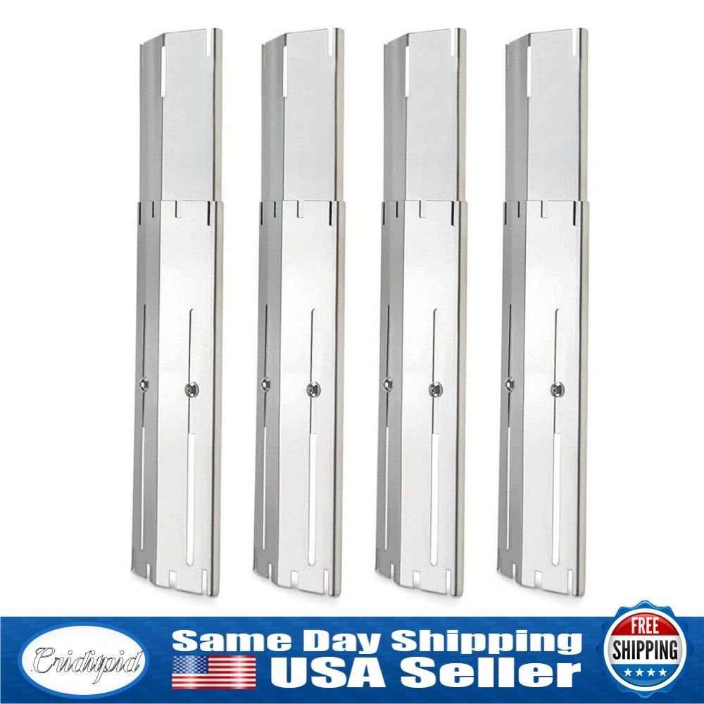 Universal Adjustable Grill Heat Plates/Heat Tents/Heat Deflectors, 4 Pack