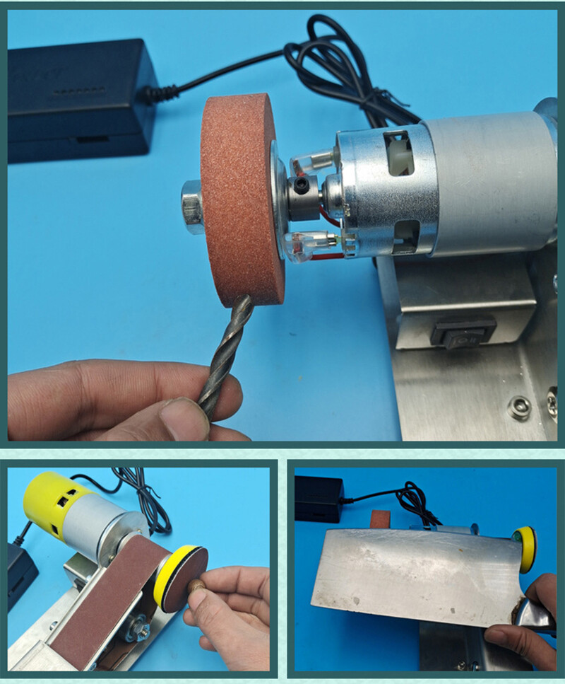 Mini Electric Belt Sander DIY Polishing Grinding Machine Cutter Edges Sharpener