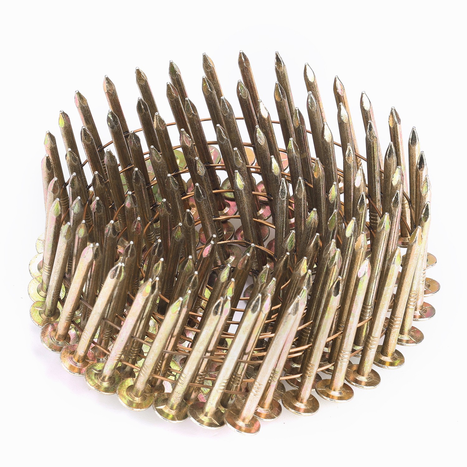 2,880 Counts meite 15 Degree Coil Roofing Nails 1″ to 1-3/4″ Length Round Head