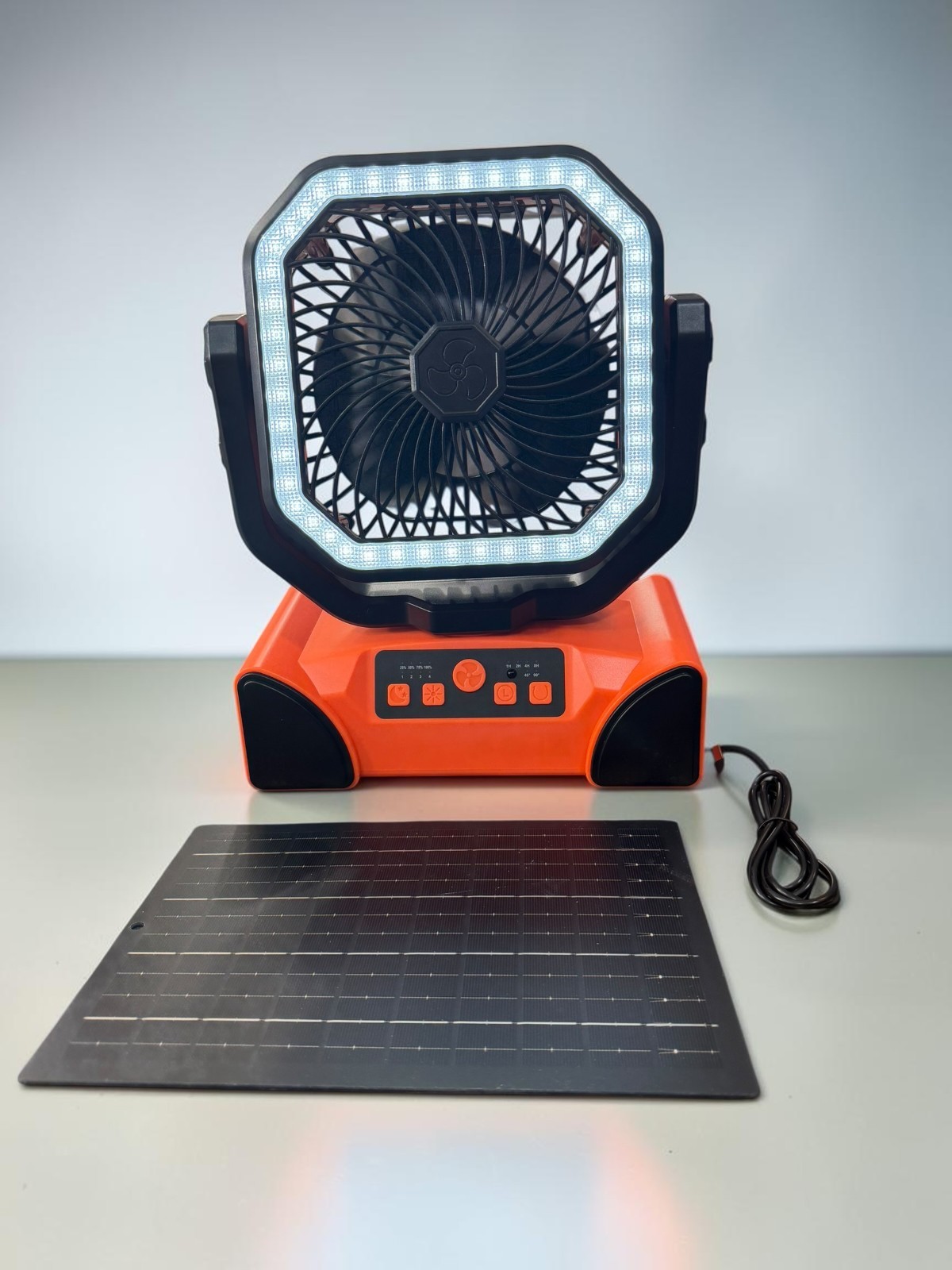 Camping Fan 40000mAh Solar Rechargeable LED Light USB Power Bank Portable New