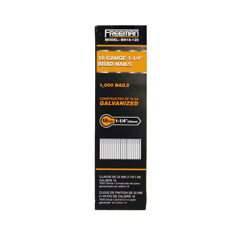 1-1/4 In. 18-Gauge Glue Collated Galvanized Brad Nails (1000-Count)