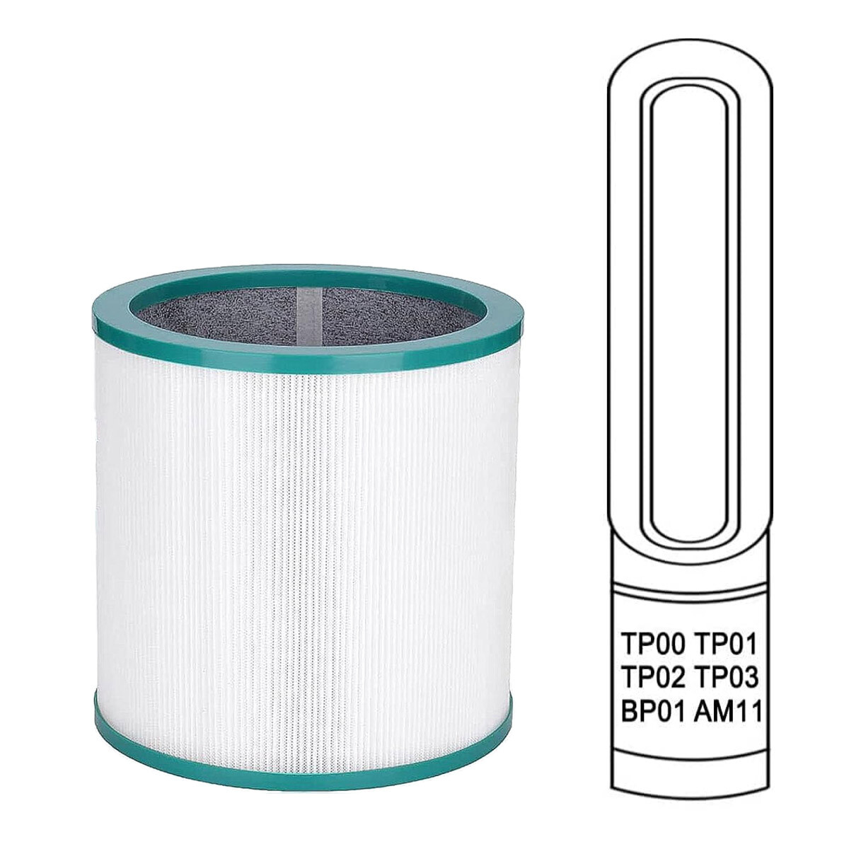 Replacement Air Purifier Filters For All Dyson Pure Cool Link Models TP01 TP02