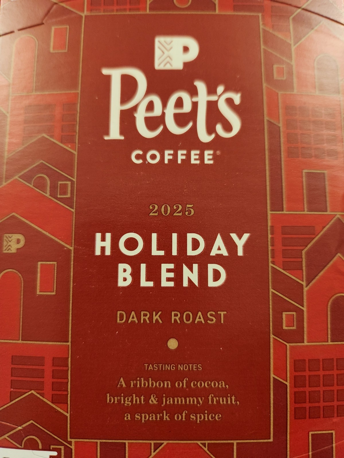 Lot Of 60 Peet’s 2025 Holiday Blend Dark Roast Ground Coffee K-Cups Peets 8/7/26