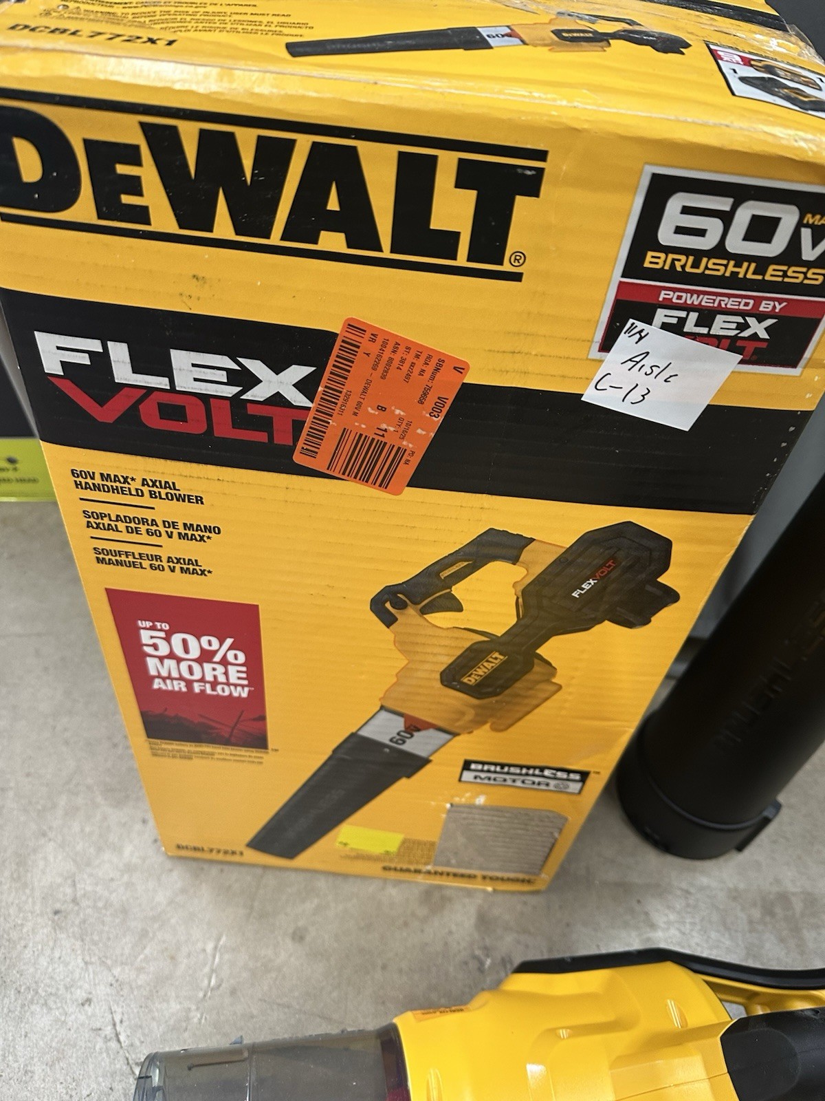 DeWALT DCBL772B 60V MAX FLEXVOLT Cordless Axial Blower (Tool Only) Open Box