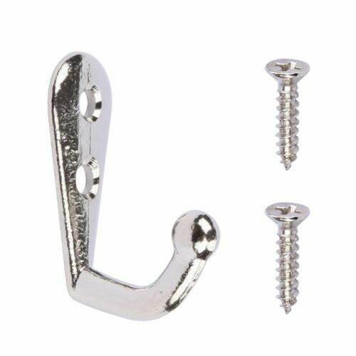 10/30Pcs Hanging Metal Single Hook Clothes Hat Coat Robe Wall Door Hangers Hooks