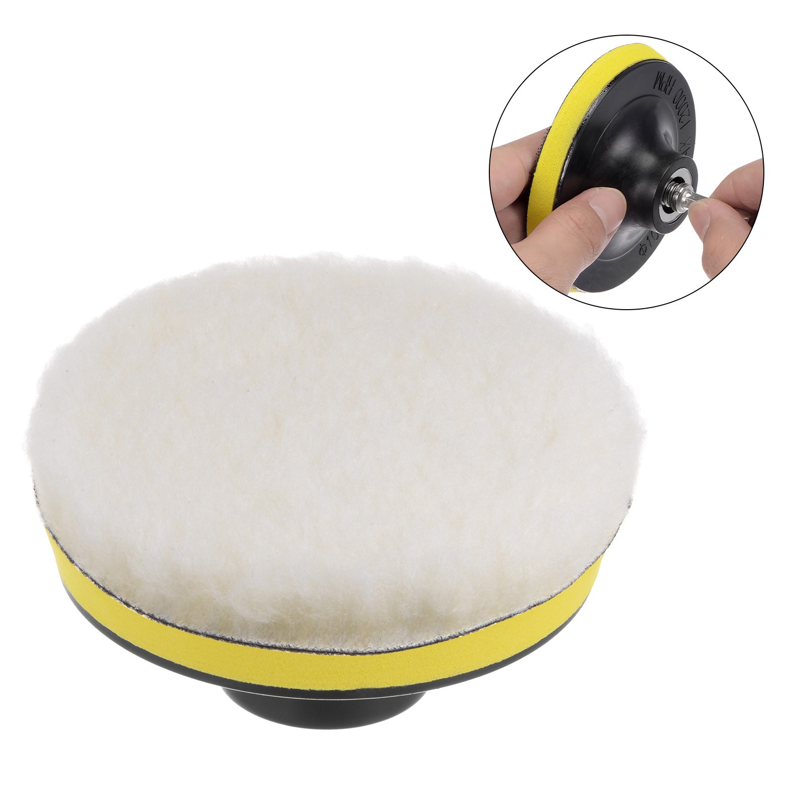 10pcs Wool Buffing Pads 3 Inch Polishing Pad Polishing Buffing Pad Hook Loop