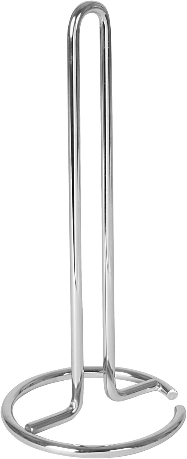 Chrome Paper Towel Holder Countertop Kitchen Organizer, Easy Tear Modern
