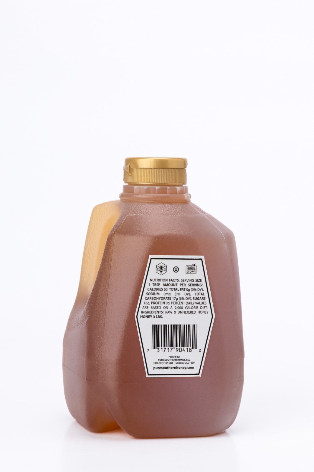 3 lbs. of 100% Raw, Unfiltered & Unheated Georgia Honey, New 2023 Crop