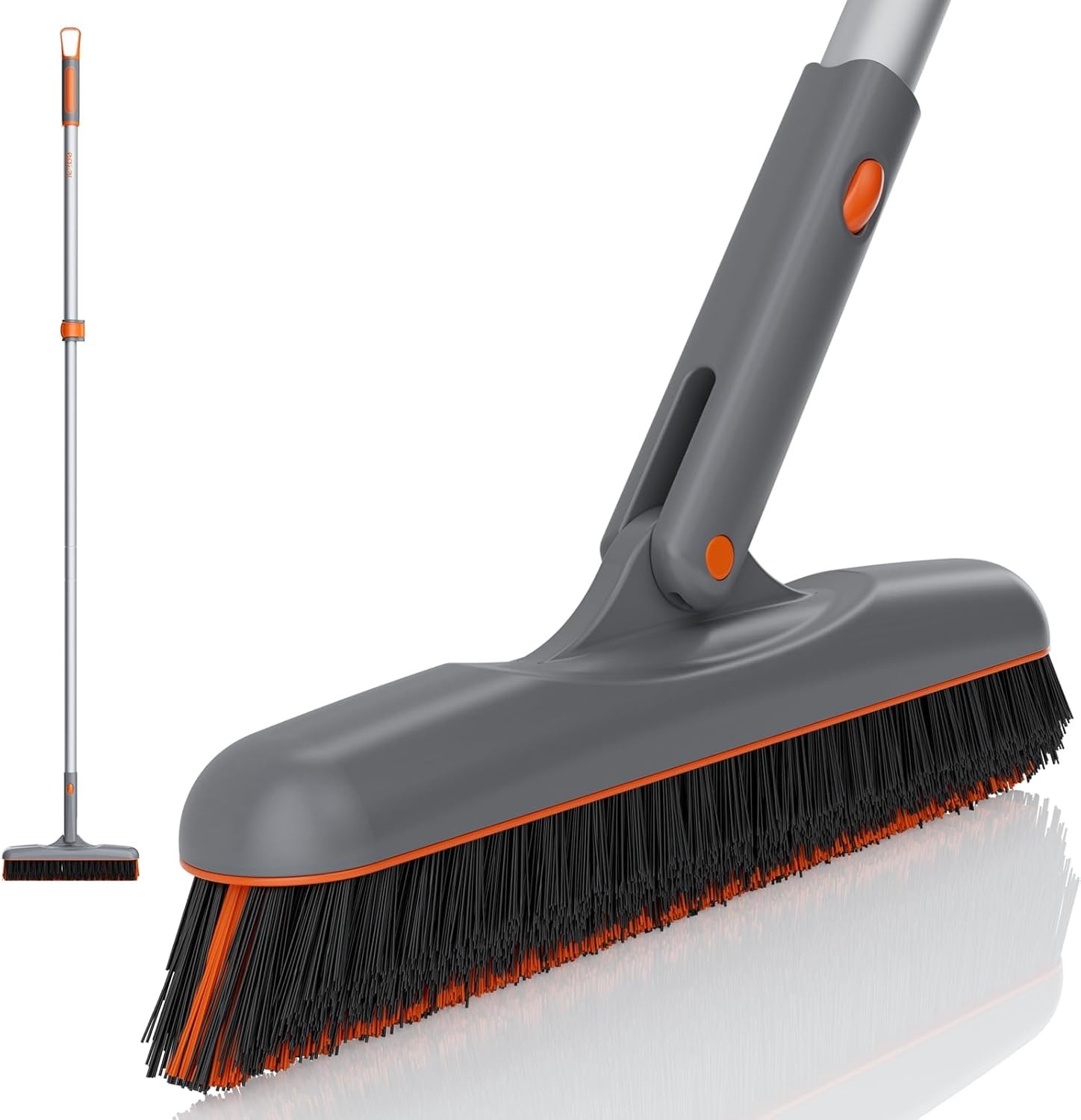 Grout Brush with Long Handle, 180°Rotation Tile Grout Cleaning Brush, V-Shape…