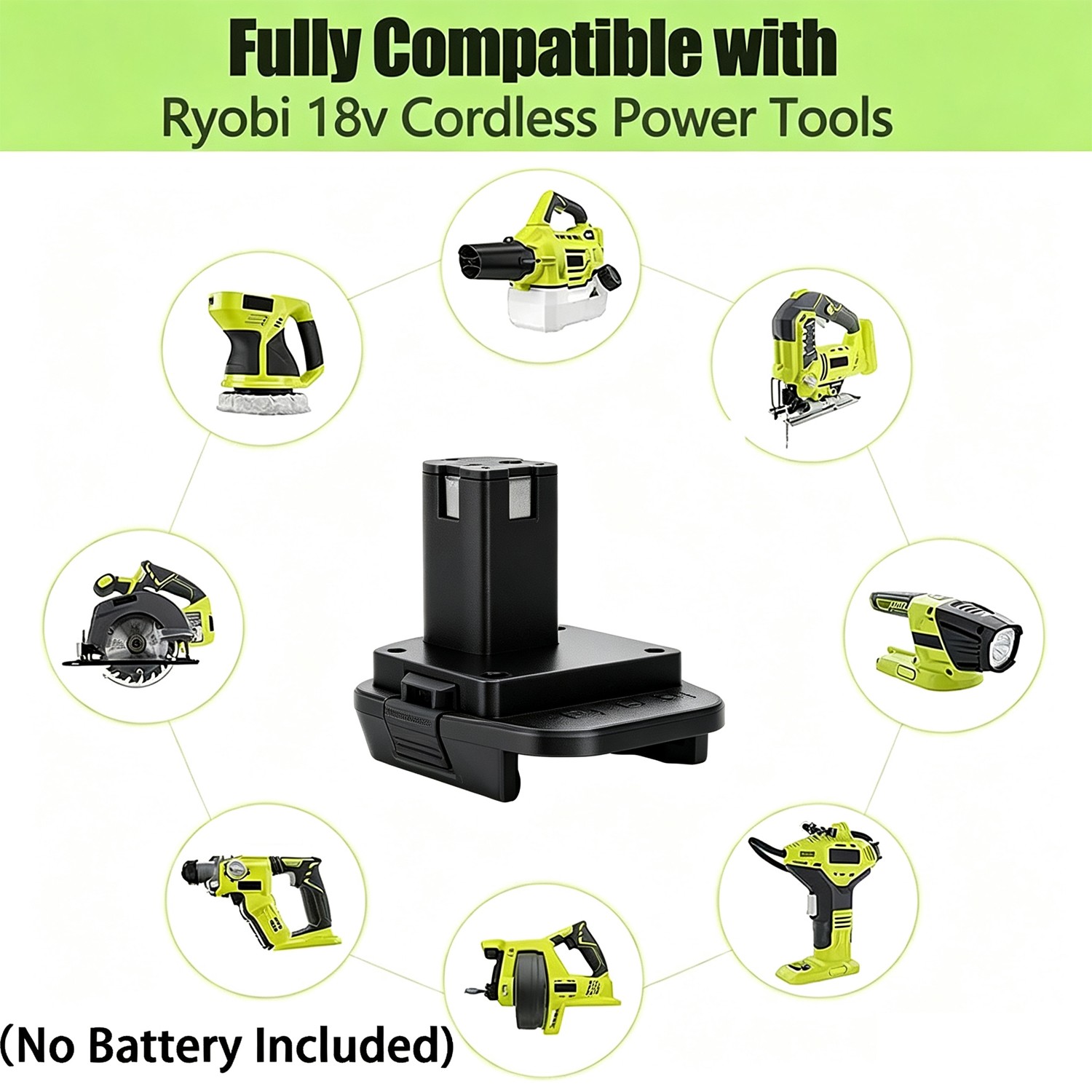 For Bauer 20V Lithium-Ion Battery Adapter To Fits For Ryobi 18V Power Tools