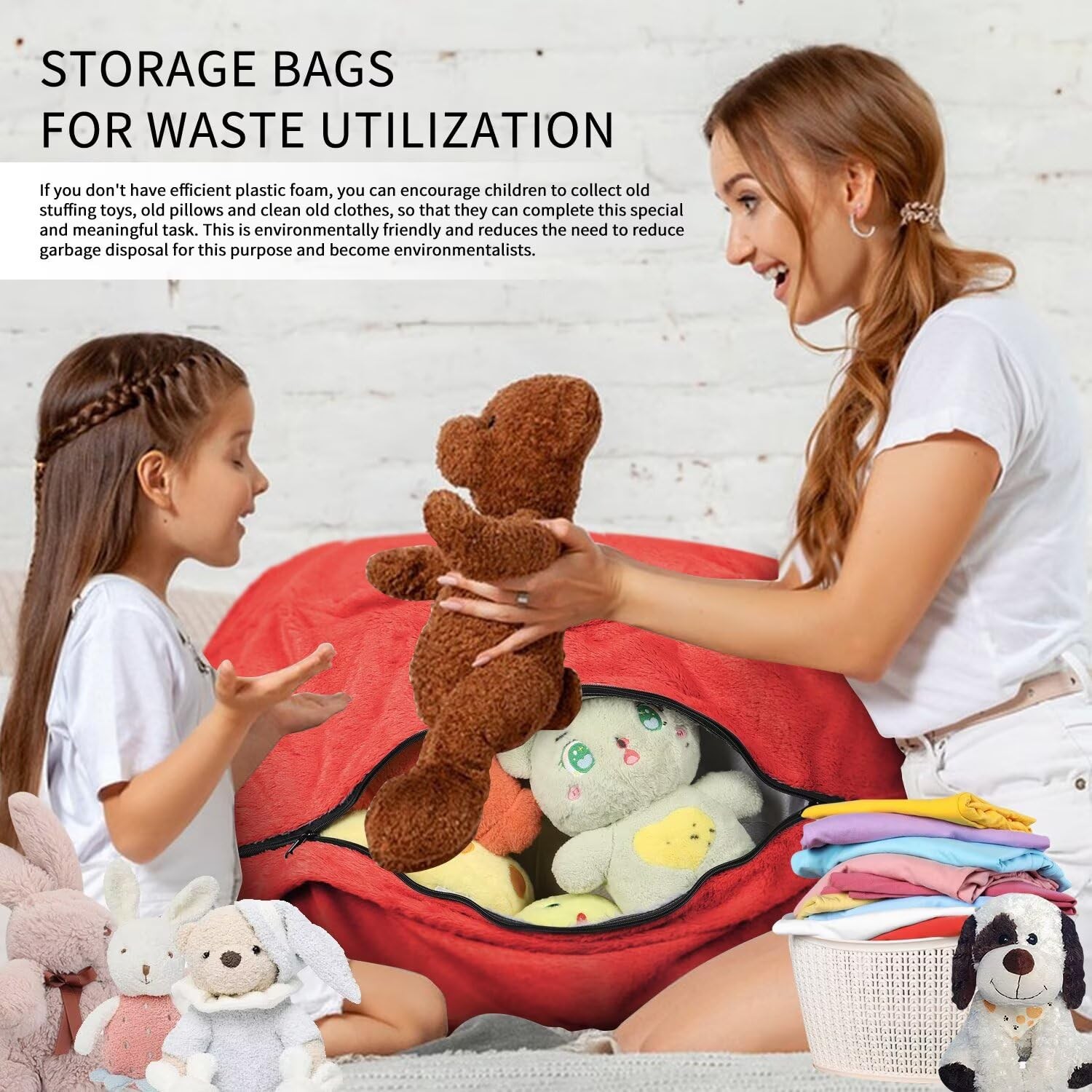 Bean Bag Chair 8FT Giant Soft Removable Cover Adults Teens