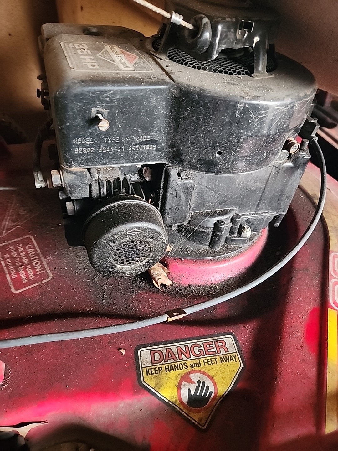 Rare Vintage Rally 22in Briggs Stratton Push Mower Usa Cave 1970s 80s Locked Up