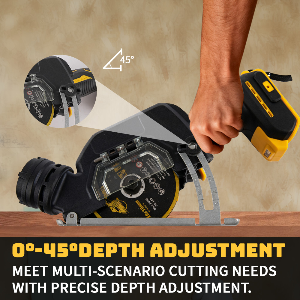 Compact 3″ Electric Circular Saw – Brushless Motor, Fits DEWALT 20V/18V